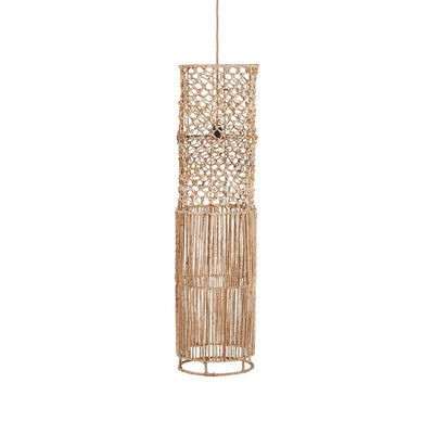 Hängeleuchte Palmblatt 31 × 116 cm – offenes Flechtwerk, XL