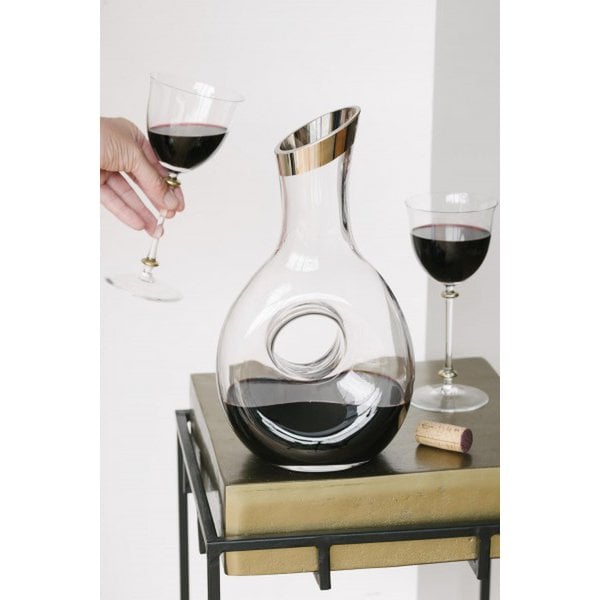 Kristalldekanter Gordon mit Platinrand – 1,2 L