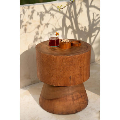 Teak root storage jar 8 × 6 cm - made in Indonesia