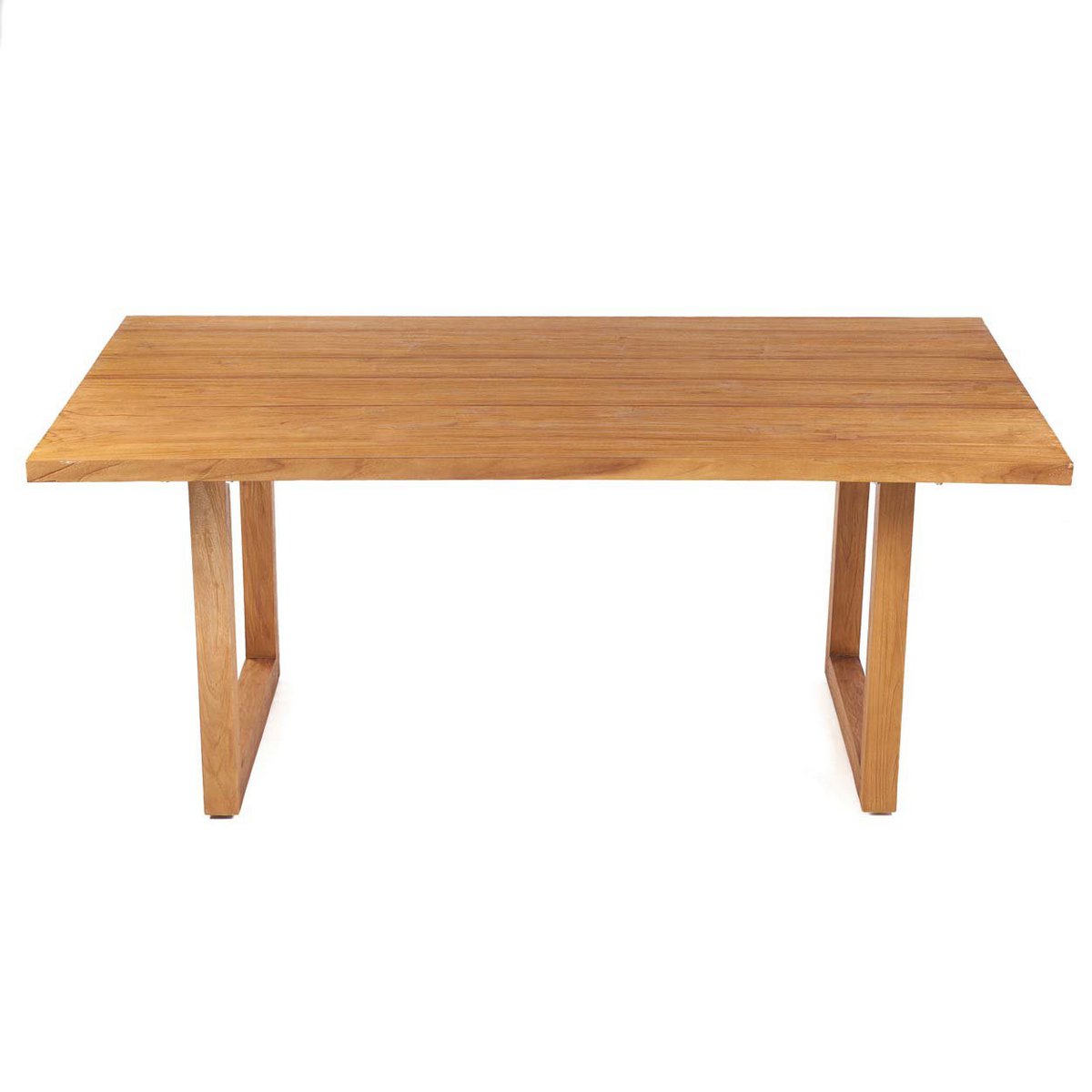 Teak dining table, 180 cm - natural wood