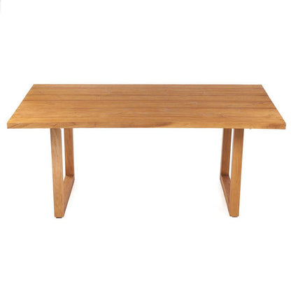 Teak dining table, 180 cm - natural wood