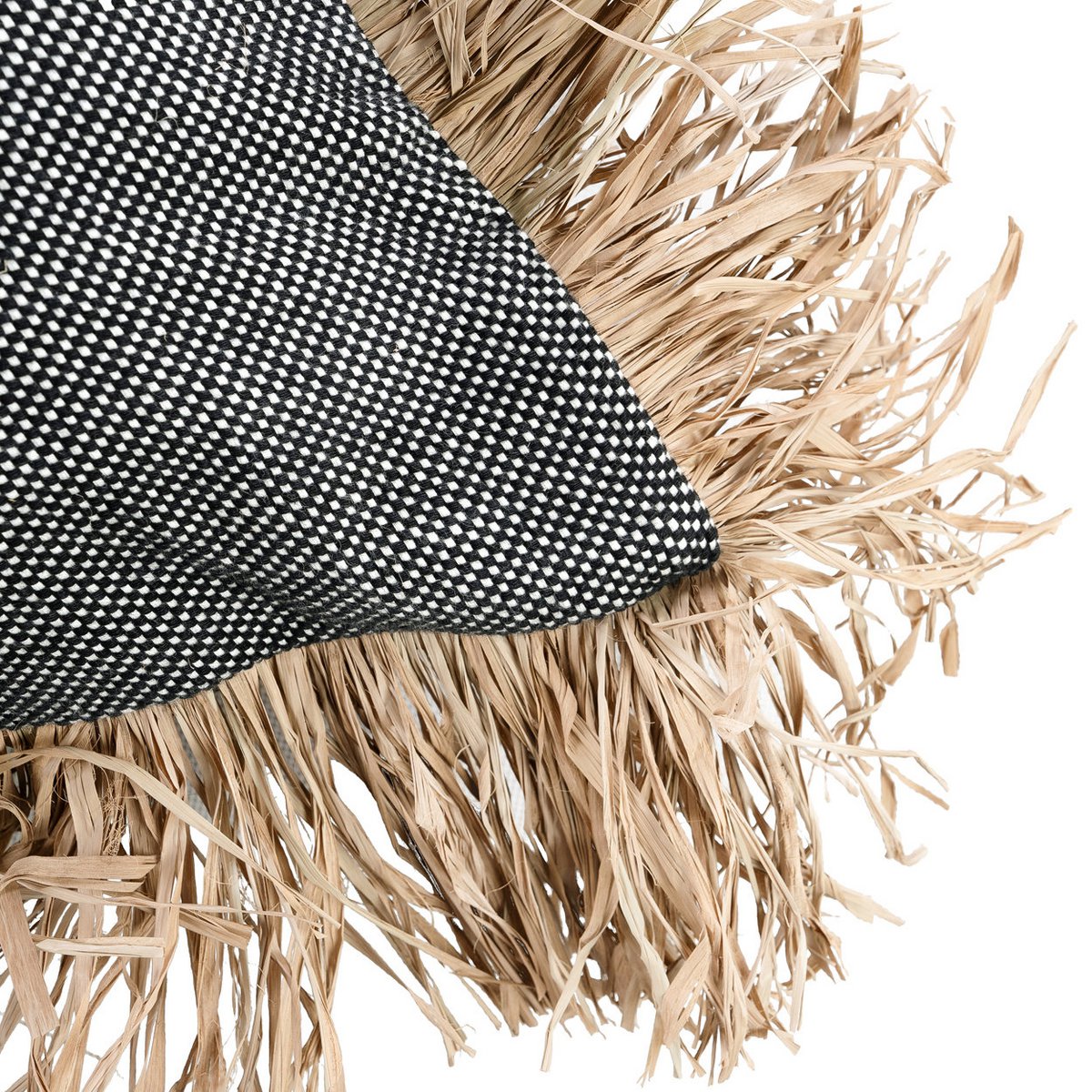 Cotton cushion cover 60×60 cm – natural and black, Indonesia