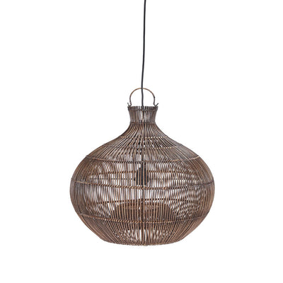 Bamboo pendant light 48 cm - dark walnut finish