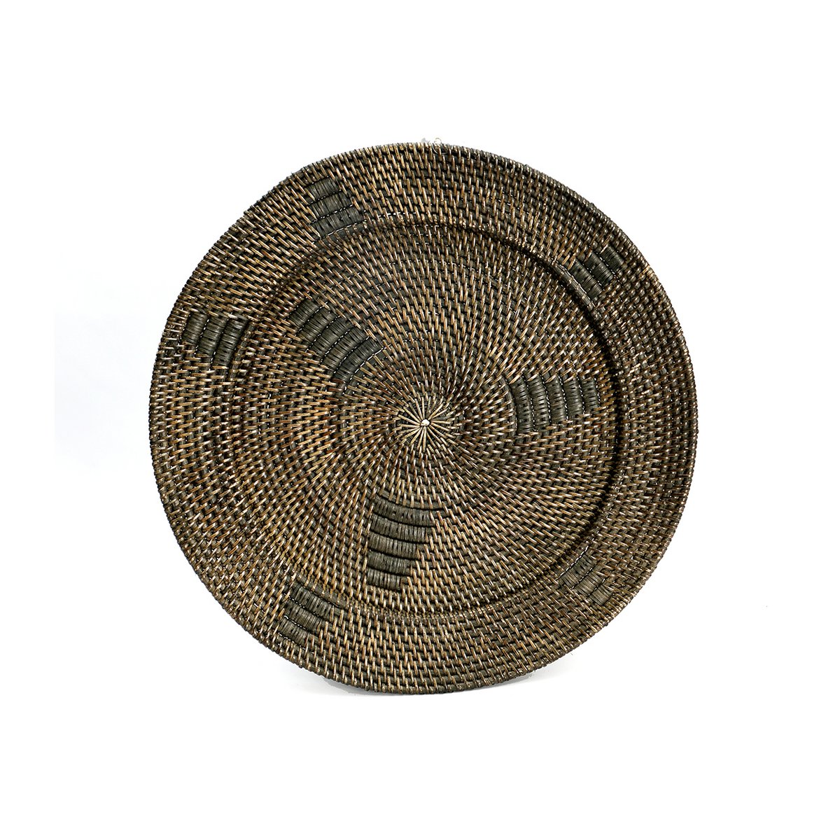 Rattan wall plate, brown, 60 cm - handwoven