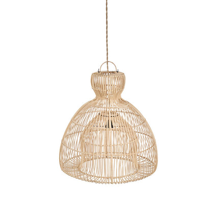 Rattan pendellampe 50 cm – håndvævet i Indonesien