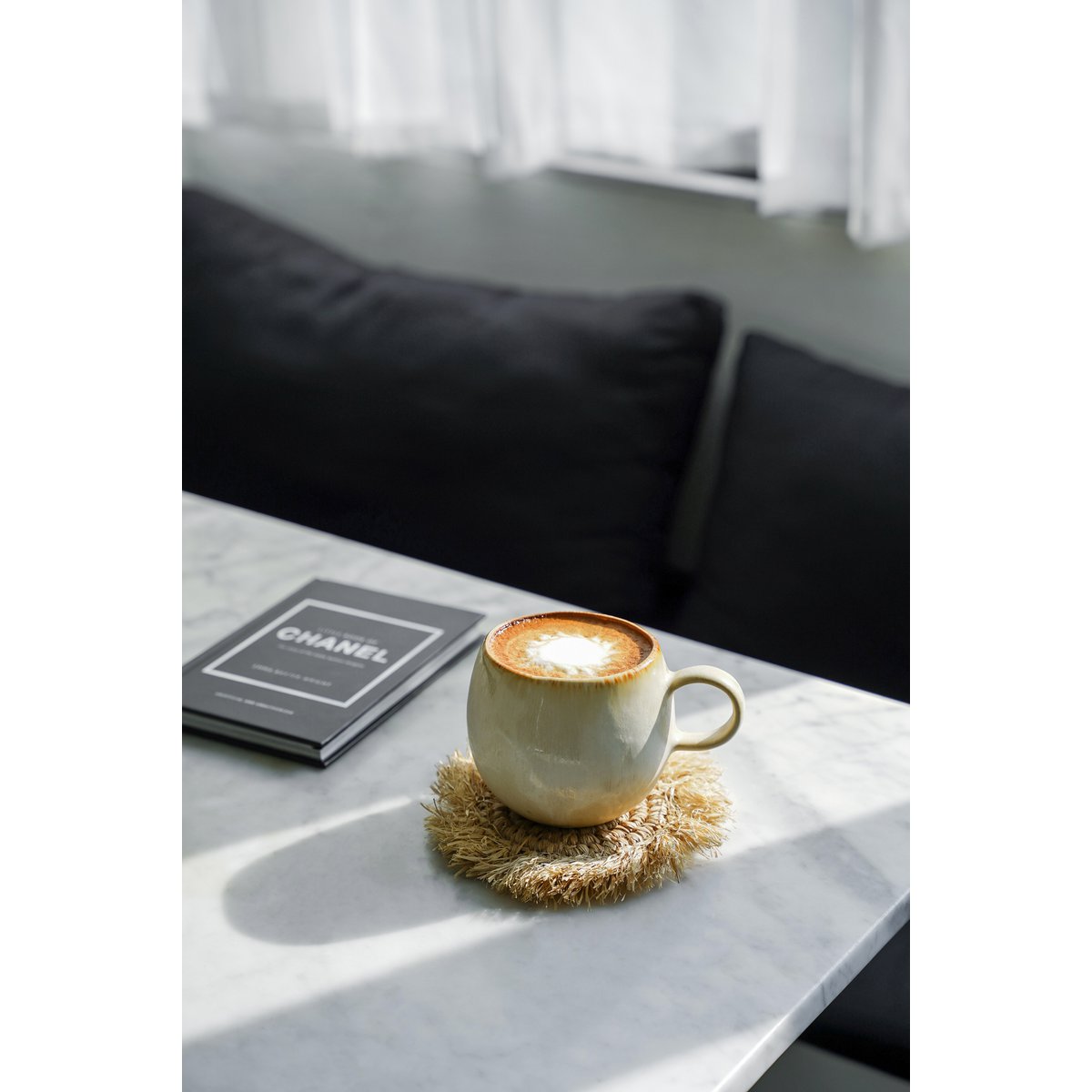 Stoneware mug, large - blue (Portugal)