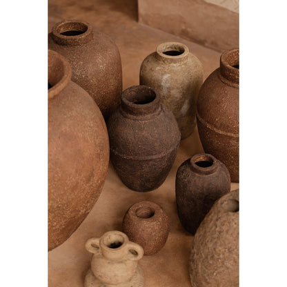 Terrakottavase, mittelgroß – cremefarben, handgefertigt