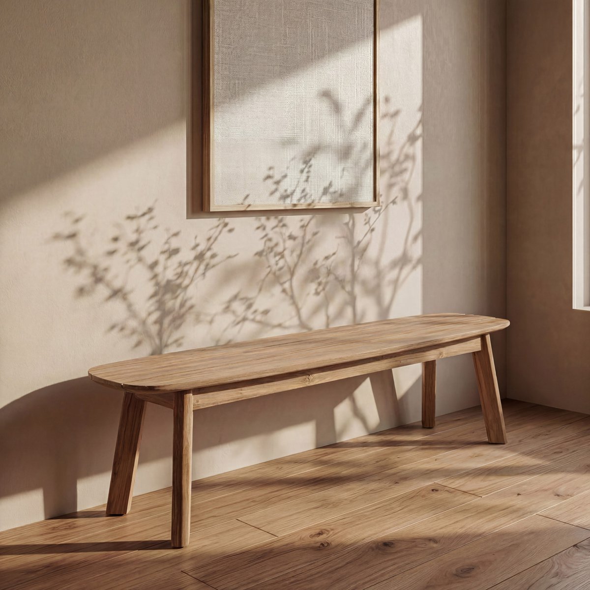 Tutuala outdoor bench - natural wood