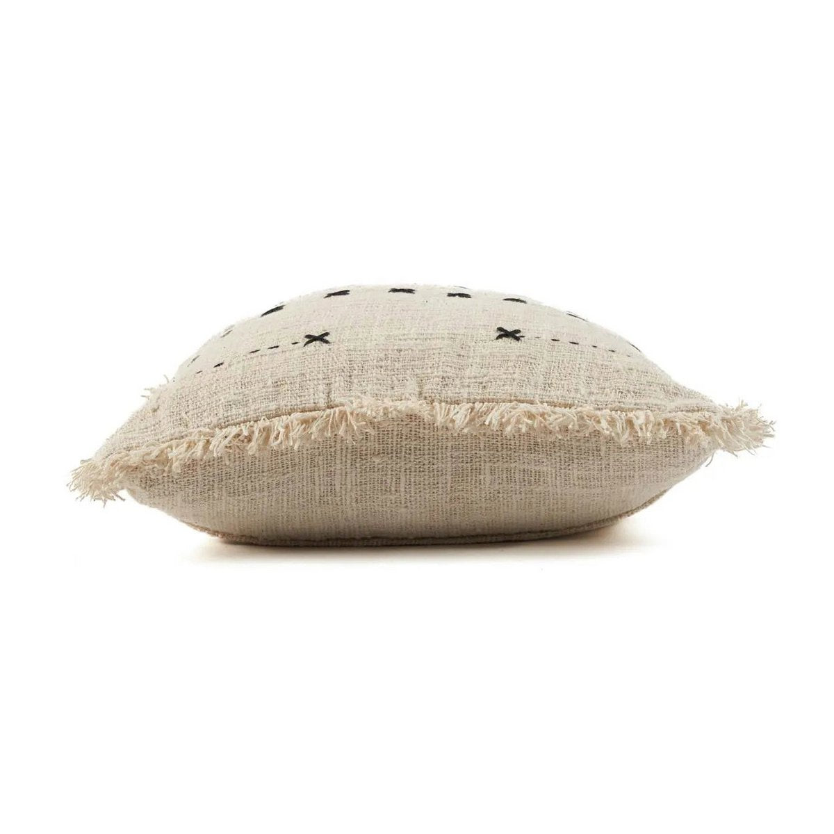 Cotton cushion cover 50×50 cm – natural and black, Indonesia