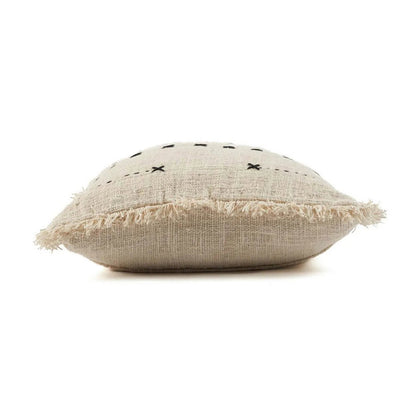 Cotton cushion cover 50×50 cm – natural and black, Indonesia