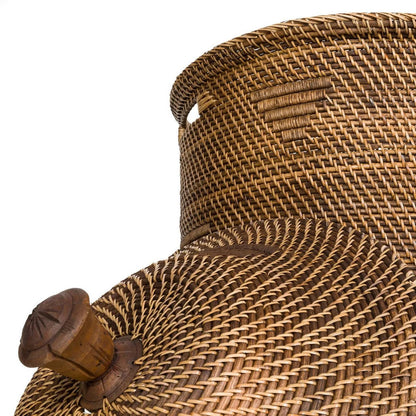 Rattan laundry basket 50 × 90 cm XL - natural brown