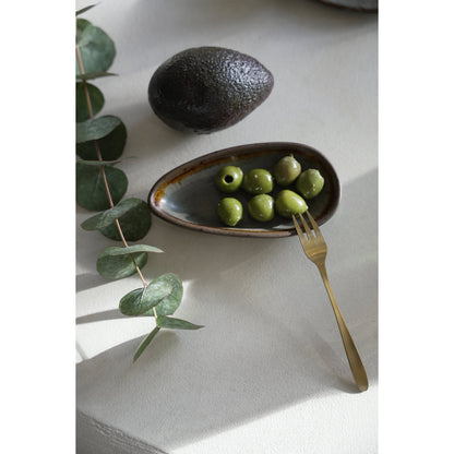 Stoneware serving platter, medium - Portuguese handmade