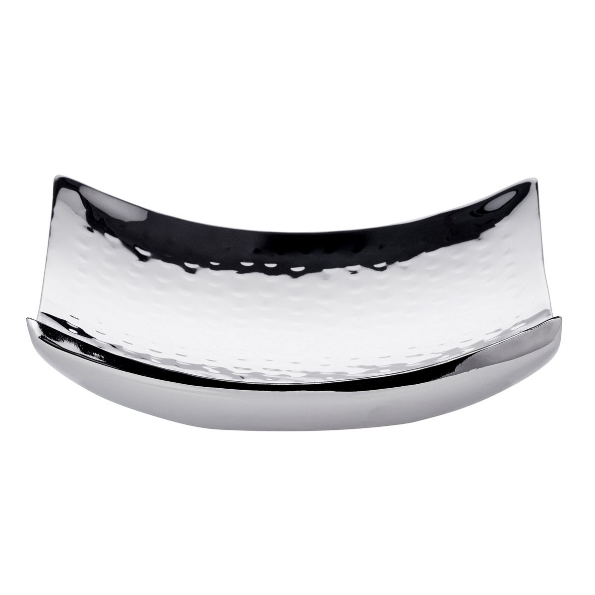 Hammered stainless steel bowl 19 × 19 cm - flower shape