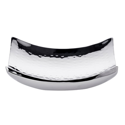 Hammered stainless steel bowl 19 × 19 cm - flower shape