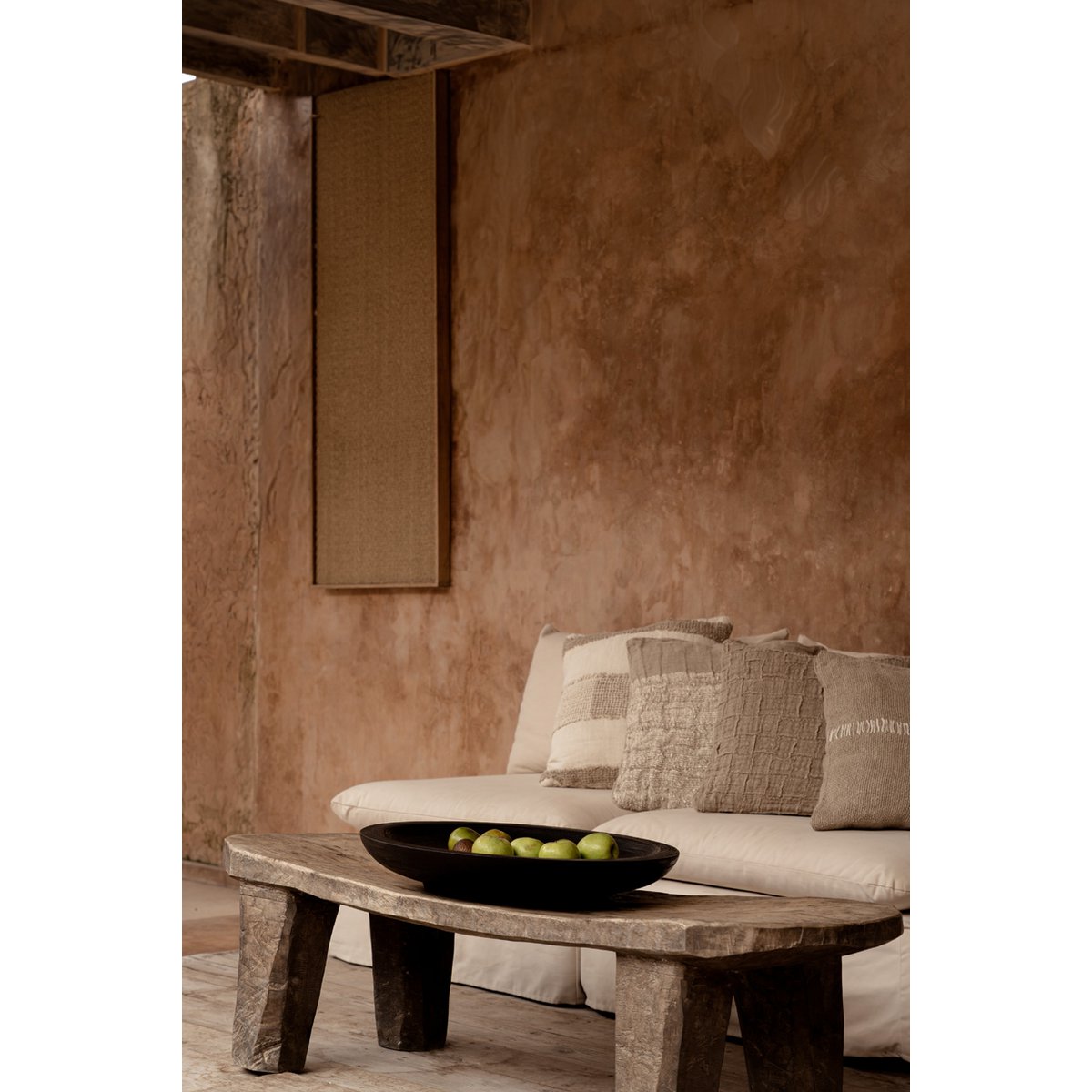 Linen cushion cover, natural - 50×50 cm