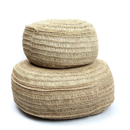 Seagrass pouffe, handwoven – medium