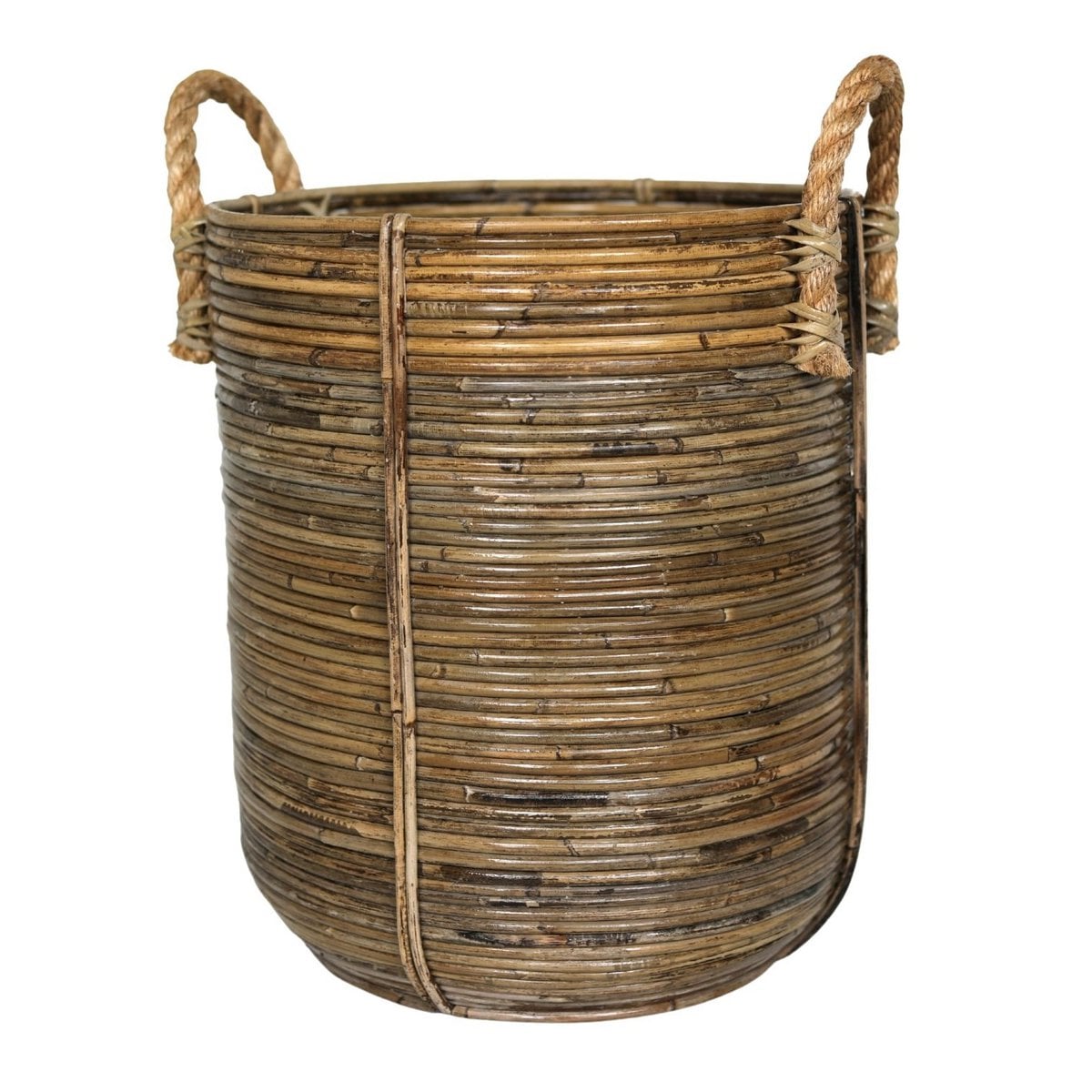 Rattan kurv Otere L – håndvævet på Java, Ø 40 cm