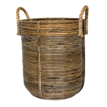 Rattan kurv Otere L – håndvævet på Java, Ø 40 cm