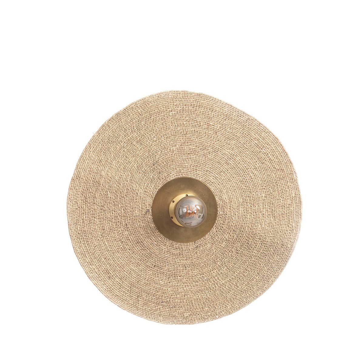 Iron wall lamp with natural brass accent - M