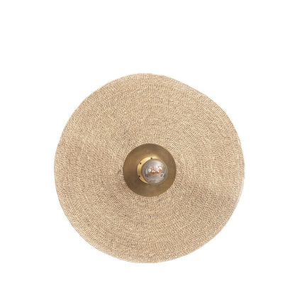 Iron wall lamp with natural brass accent - M