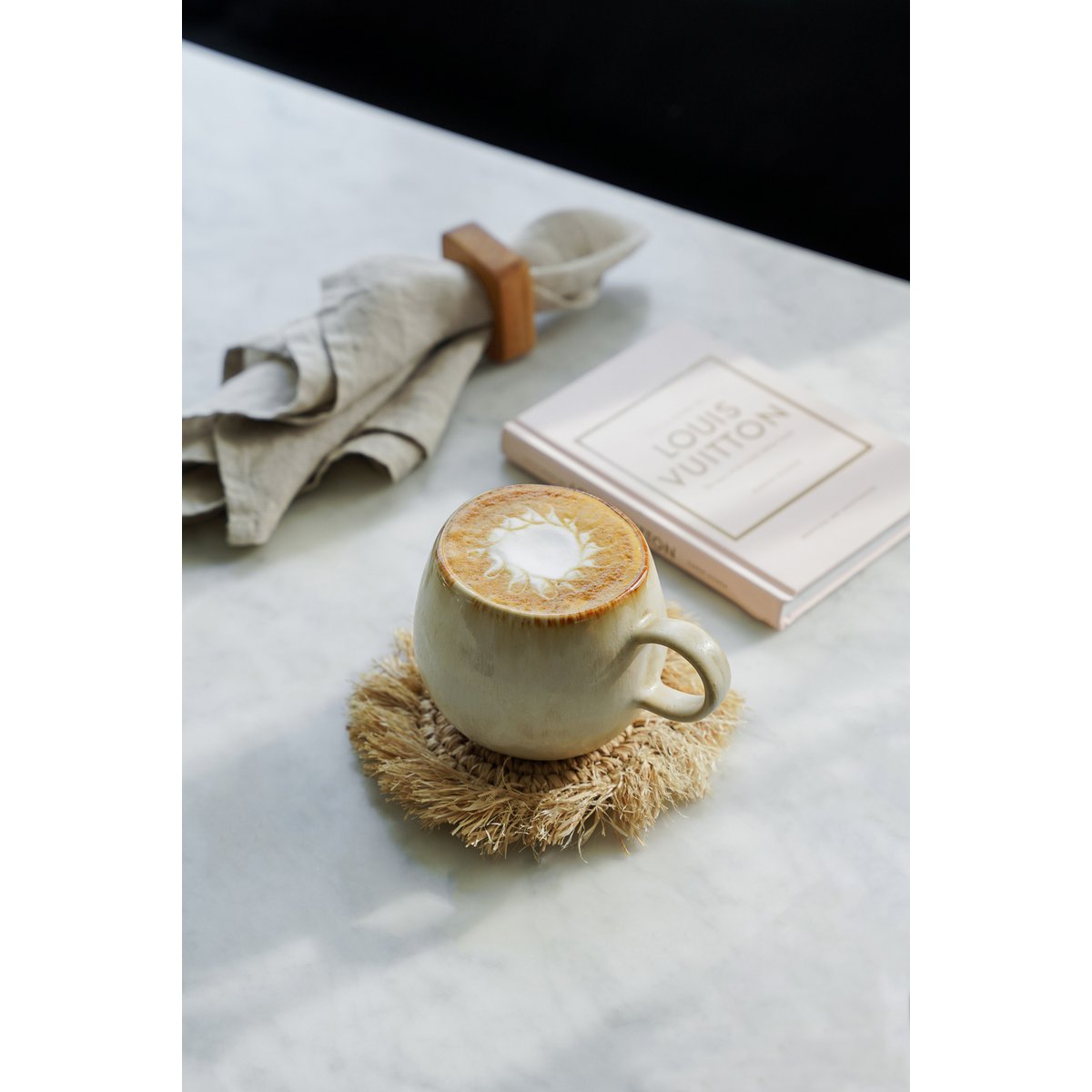 Stoneware mug, large - blue (Portugal)