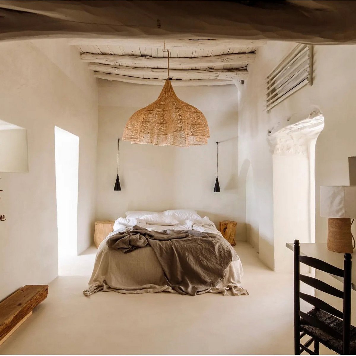 Rattan pendant shade 150 cm XXL - natural