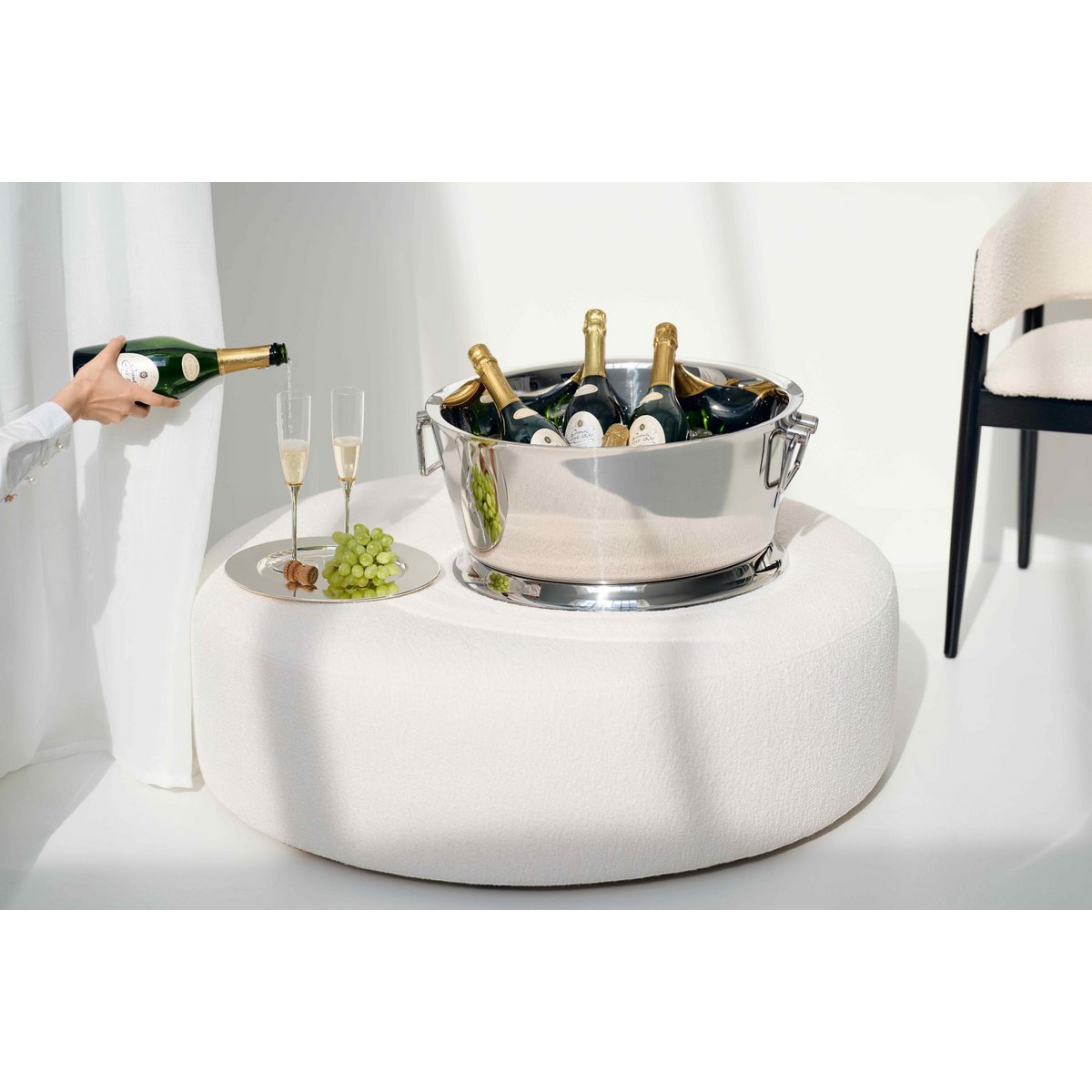 Champagnekøler Michigan i rustfrit stål - Ø 53 cm, H 24 cm