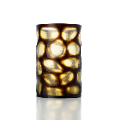 Handblown glass vase, amber - 35.5 cm XL