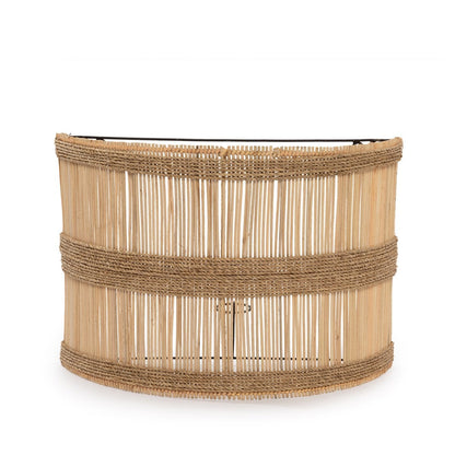 Væglampe i rattan 45 cm – håndvævet, naturlig finish