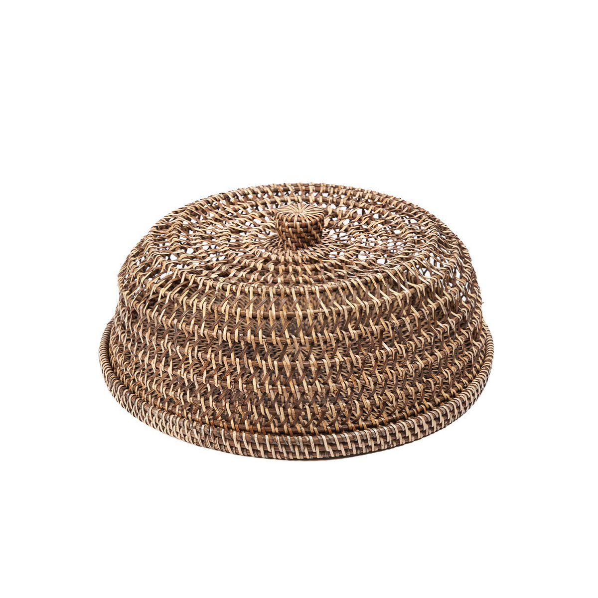 Rattan food cover, natural brown - M