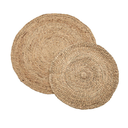 Water hyacinth carpet round, natural – 90 cm