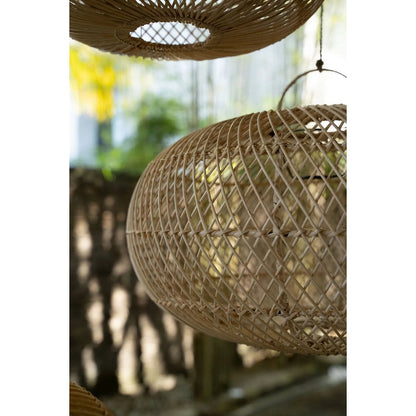 Wholly pendant light, small – hand-woven rattan