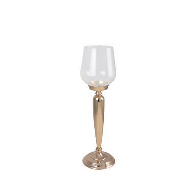 Tall metal candle holder, gold - 54.5 cm