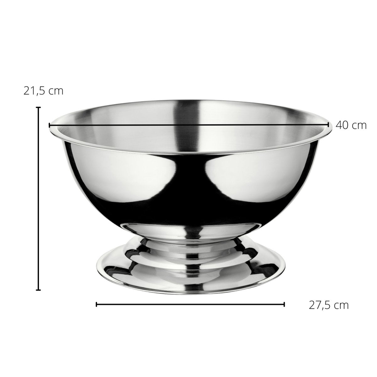 Sektkühler aus Edelstahl Ø 40 cm