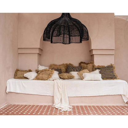 Rattan pendant shade black XL - 110 cm