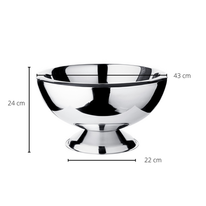 Dobbeltvægget champagnekøler i rustfrit stål – 43 cm, spejlfinish