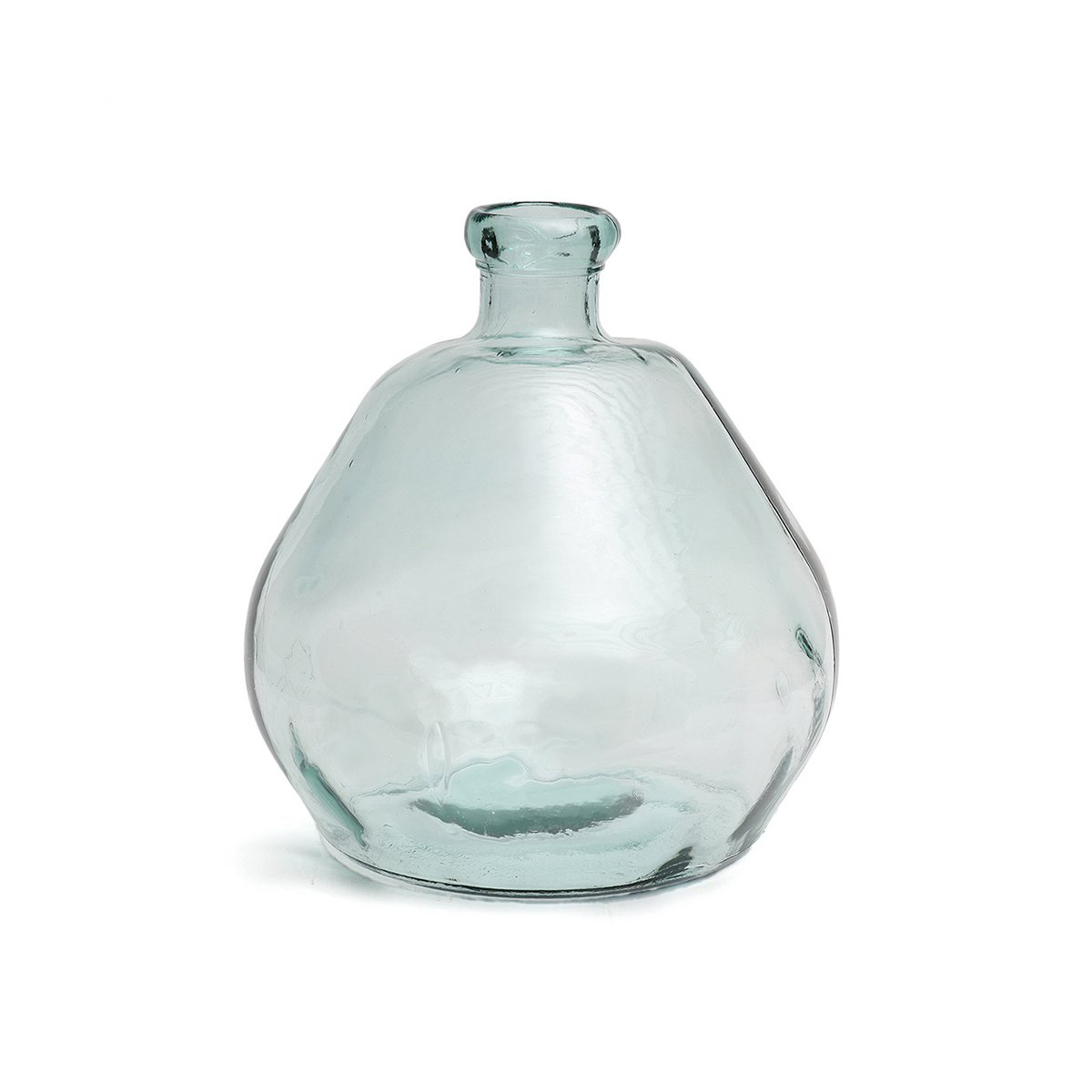Genbrugt glasvase, stor - blå