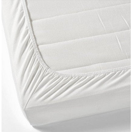 Cotton percale fitted sheet, light grey - 200cm