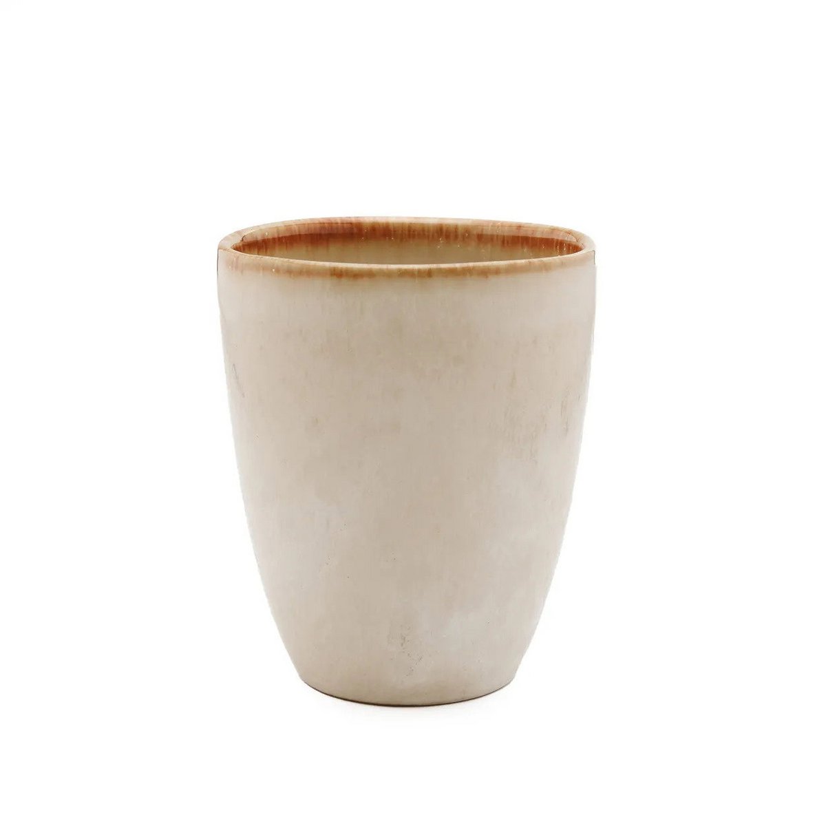 Stoneware handleless cup, medium - Portuguese