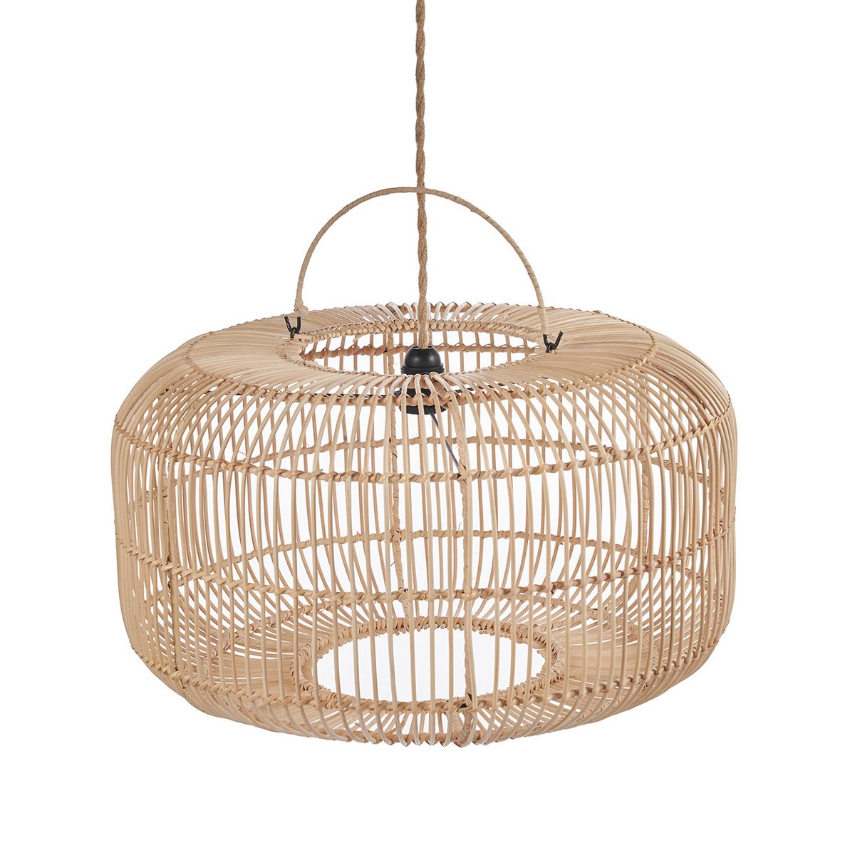 Rattan Arun pendellampe – 55 cm bred, 30 cm høj