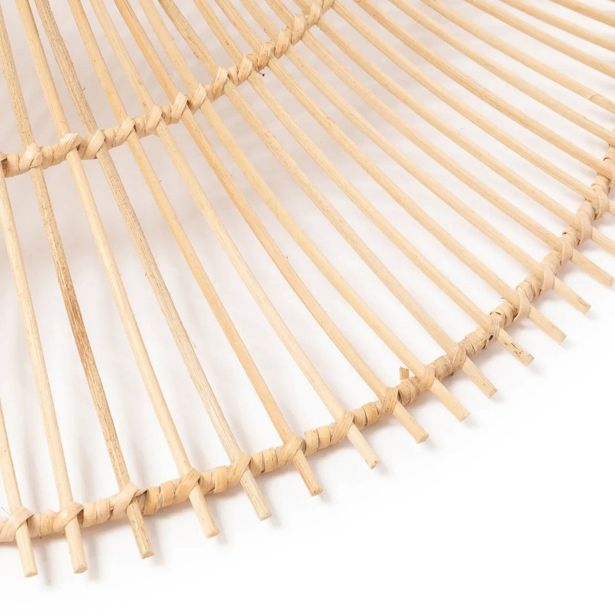 Handwoven rattan pendant shade 150 cm - natural, XXL ceiling statement