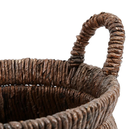 Runder Palmenblattkorb 42 × 26 cm – Natur