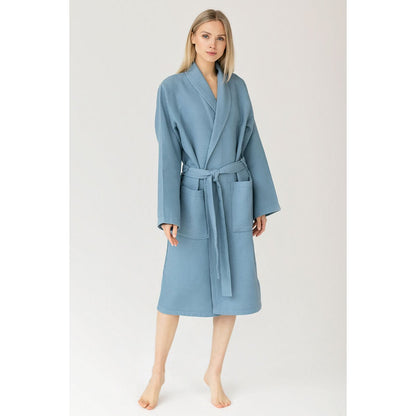 Waffled cotton bathrobe XXL – jeans, gift box