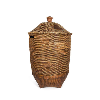 Rattan laundry basket 50 × 90 cm XL - natural brown