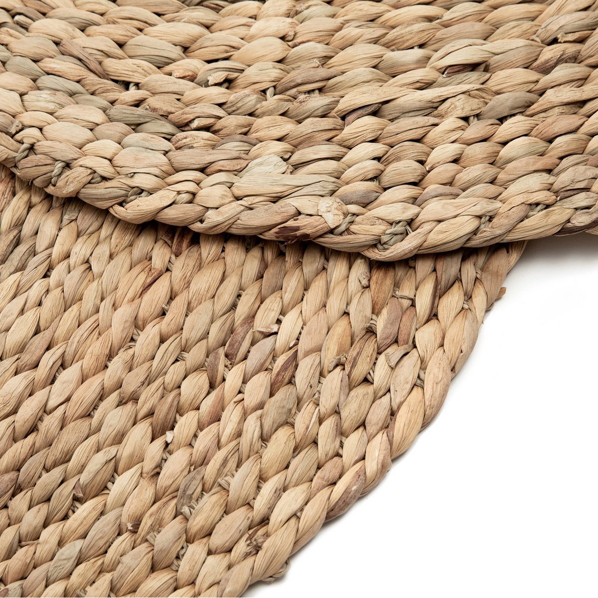 Water hyacinth carpet round, natural – 90 cm