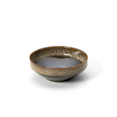 Ceramic low bowl 14 cm - dark brown mud glaze
