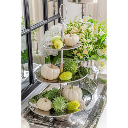 Gulf tiered stand, stainless steel, 49cm
