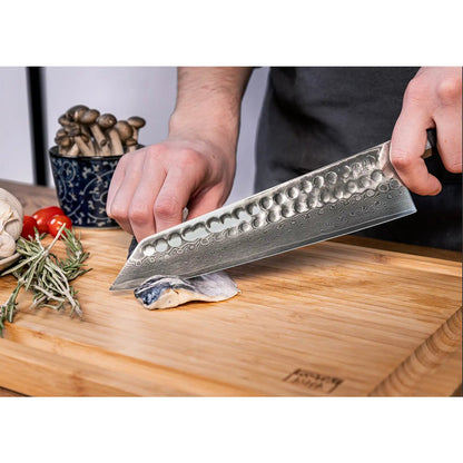 Damascus steel kiritsuke knife 210 mm - Bunka collection