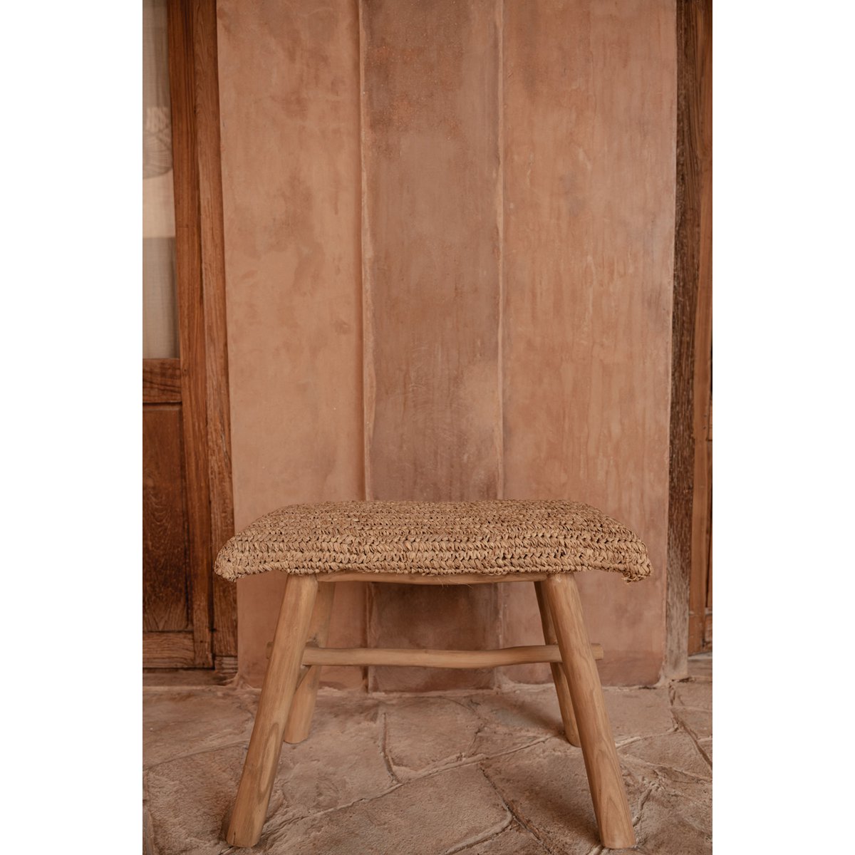 Raffiabank 60×28 cm – natur, hergestellt in Indonesien