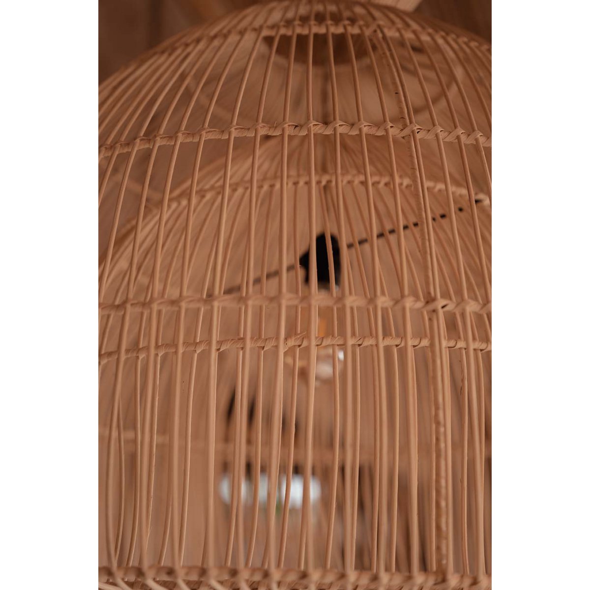 Rattan-Pendelleuchte, 84 cm – natürlicher Matchabesen